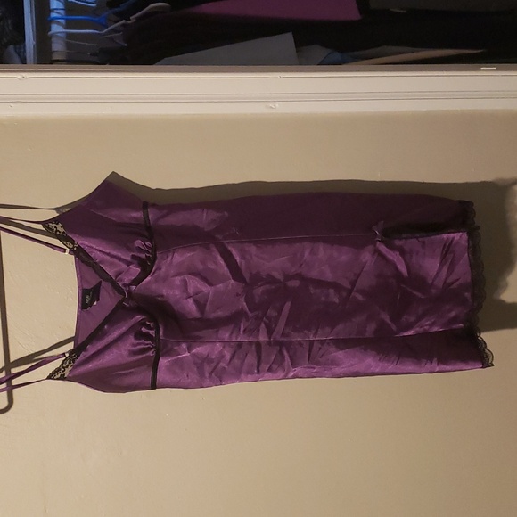 APT9 Lingerie Purple W/ Black Lace Trim Size Medium - Picture 11 of 15